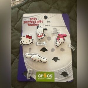 CROCS Sanrio Character Shoe Charms - White, Pink, Black